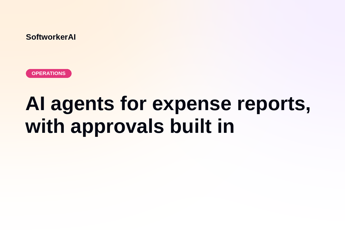 AI agent for expense reports card thumbnail