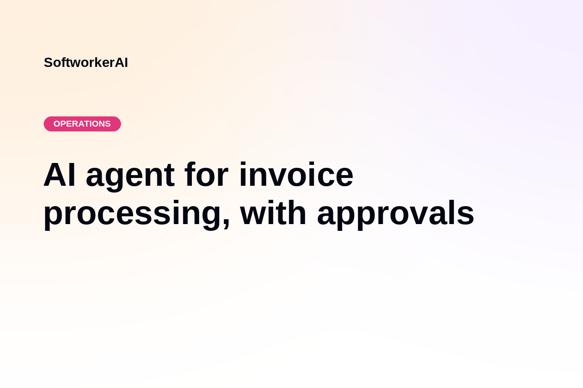 AI agent for invoice processing card thumbnail